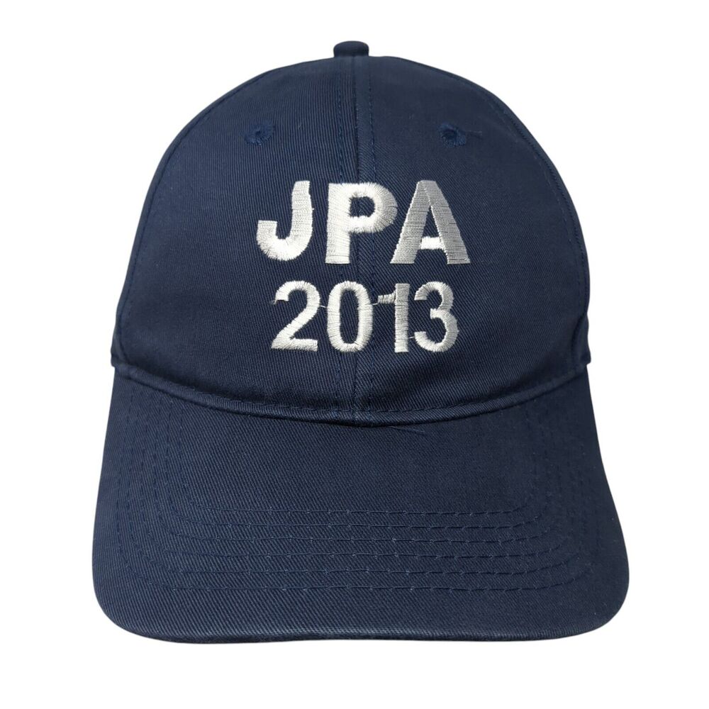 JPA 2013 Slideback Baseball Cap Blue One Size Adjustable Embroidered Harriton